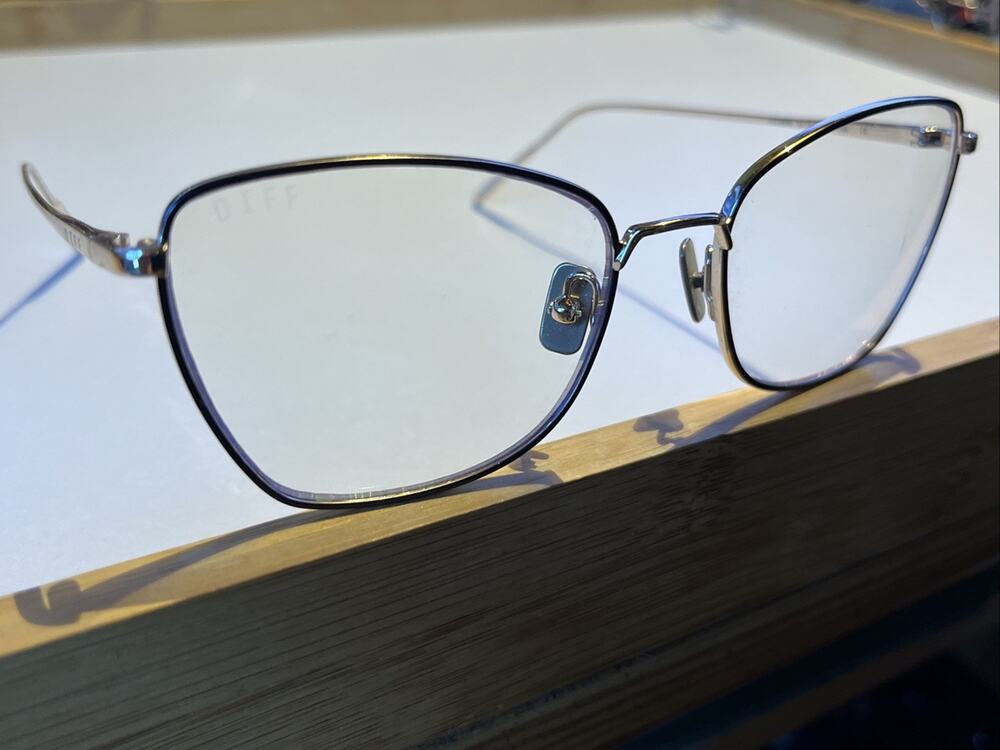 DIFF Eyewear Metal Eyeglasses Silver SV BB86 SZ 54-17-140 Clear Lens Frames Only
